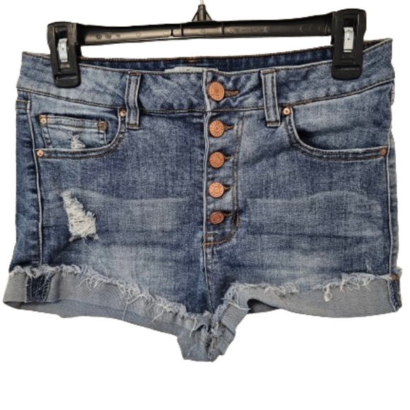 Refuge Denim Raw Hem Shorts Women's Size 6 - Picture 1 of 5